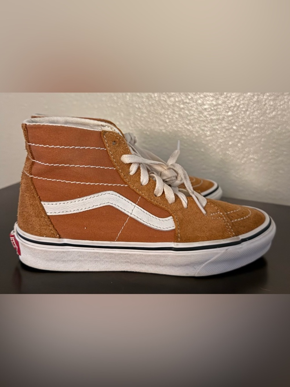 Vans Sk8-Hi Tapered Rust Orange Suede Sneakers | Men’s 5 / Women’s 6.5 - Picture 4 of 8